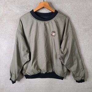 Vintage Roche Pullover Jacket Men M Black Houndstooth Reversible Big Spring Golf